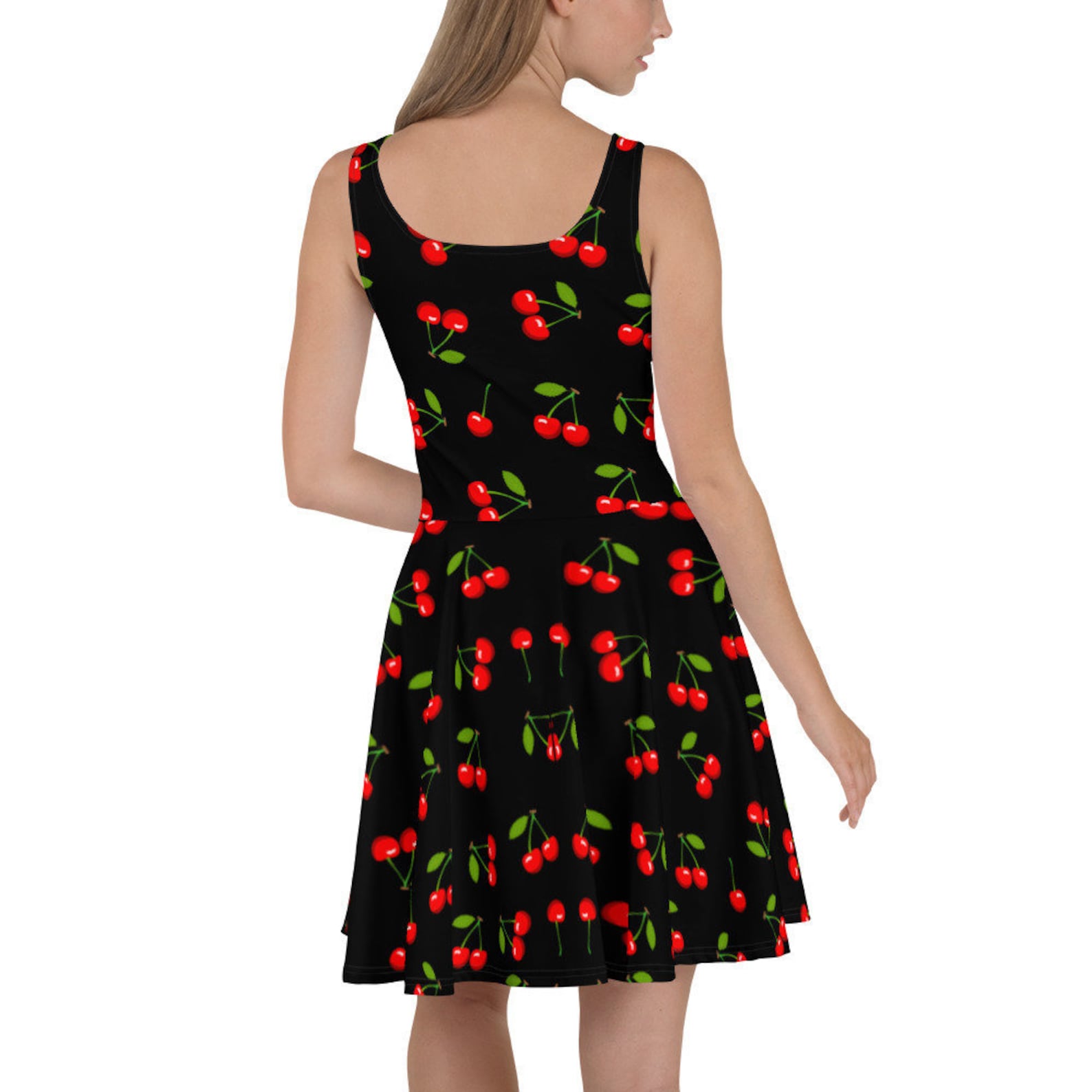 Black Cherry Skater Dress Etsy