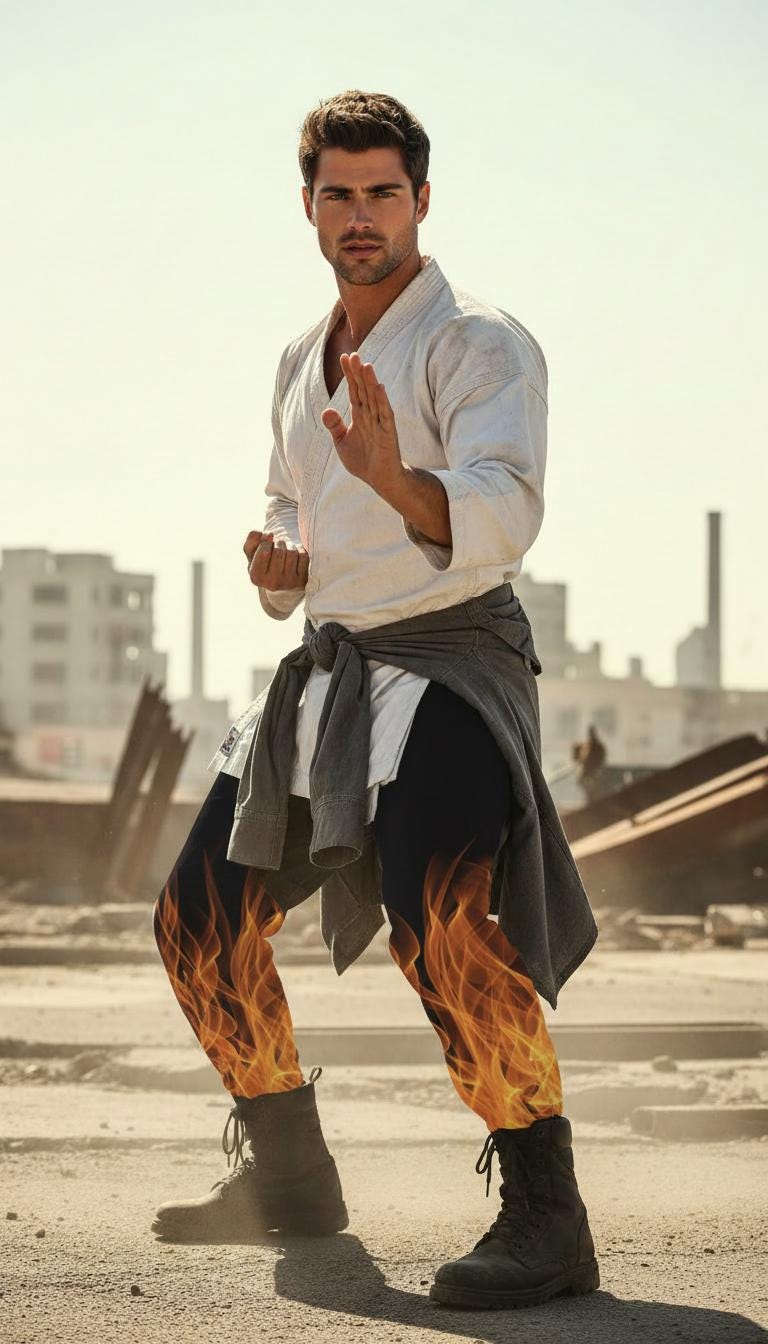 Pants on Fire Wide-leg Pants, Jin Kazama Pants, Flames Pants