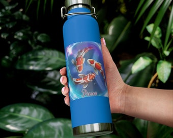 Pesci Bottiglia isolata sottovuoto da 22 once, Regalo Pesci, Bottiglia d'acqua Pesci, Bellissimo regalo Pesci, Regalo Zodiaco Pesci, Pesci Pesce per Ragazzi Ragazze