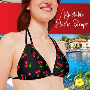 Black Cherry Strappy Bikini Set - Super Sexy Swimwear for Women of All Types, Beach Bikini, Summer Bathing Suit,Swimsuit Set,Poolside Bikini