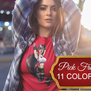 Tifa Heavy Cotton Tshirt, Tifa, Tifa Tee, FFVII, Waifu, Anime, Gaming, Otaku, Tifa Shirt, Final Fantasy 7, Final Fantasy 14, Personalized