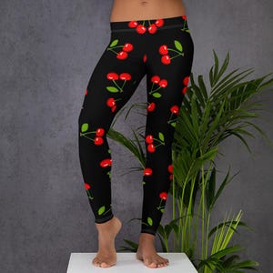 Cherry print leggings 2025