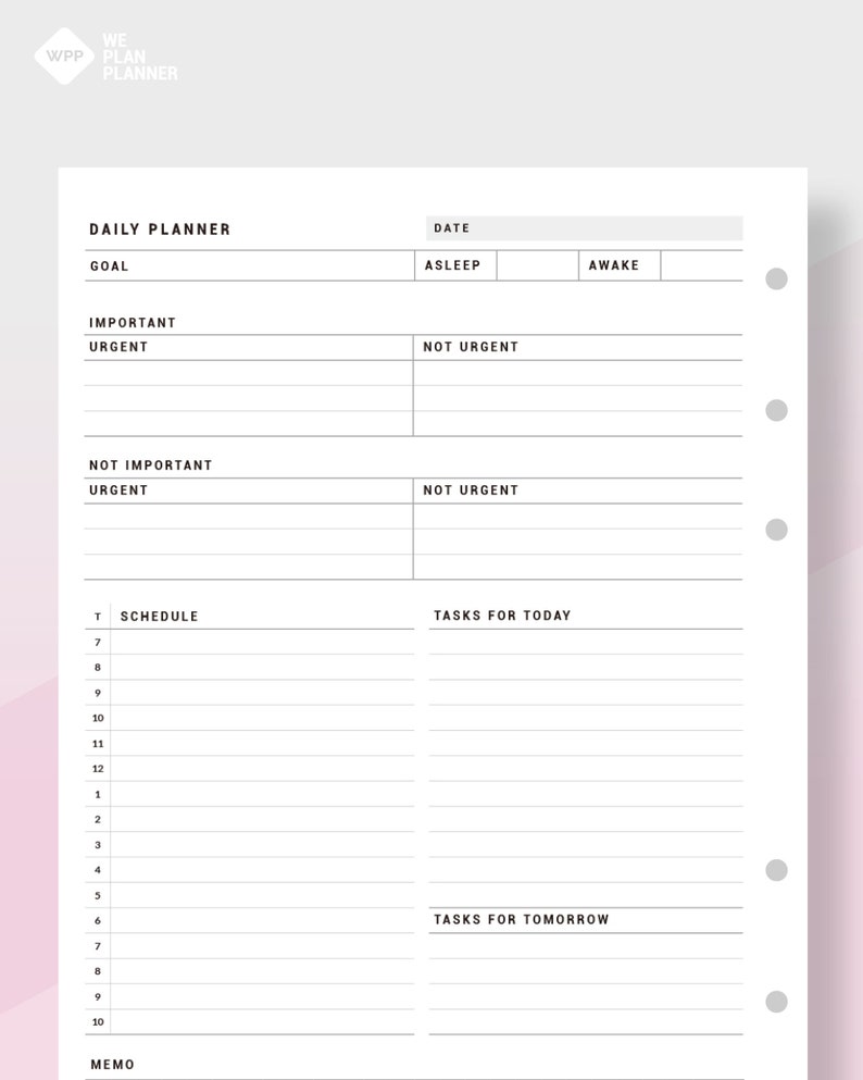 ADHD Planner Printable ADHD Daily Task Plan to Do List | Etsy Norway