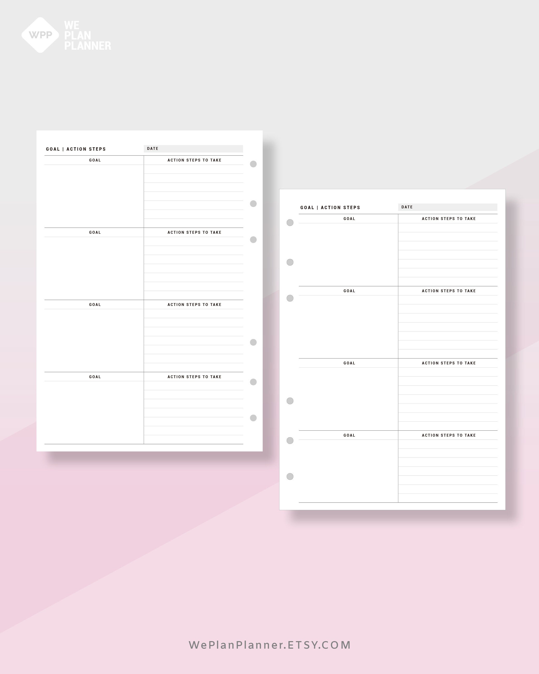 Goal Setting Planner Printable Goal Action Plan Goal - Etsy