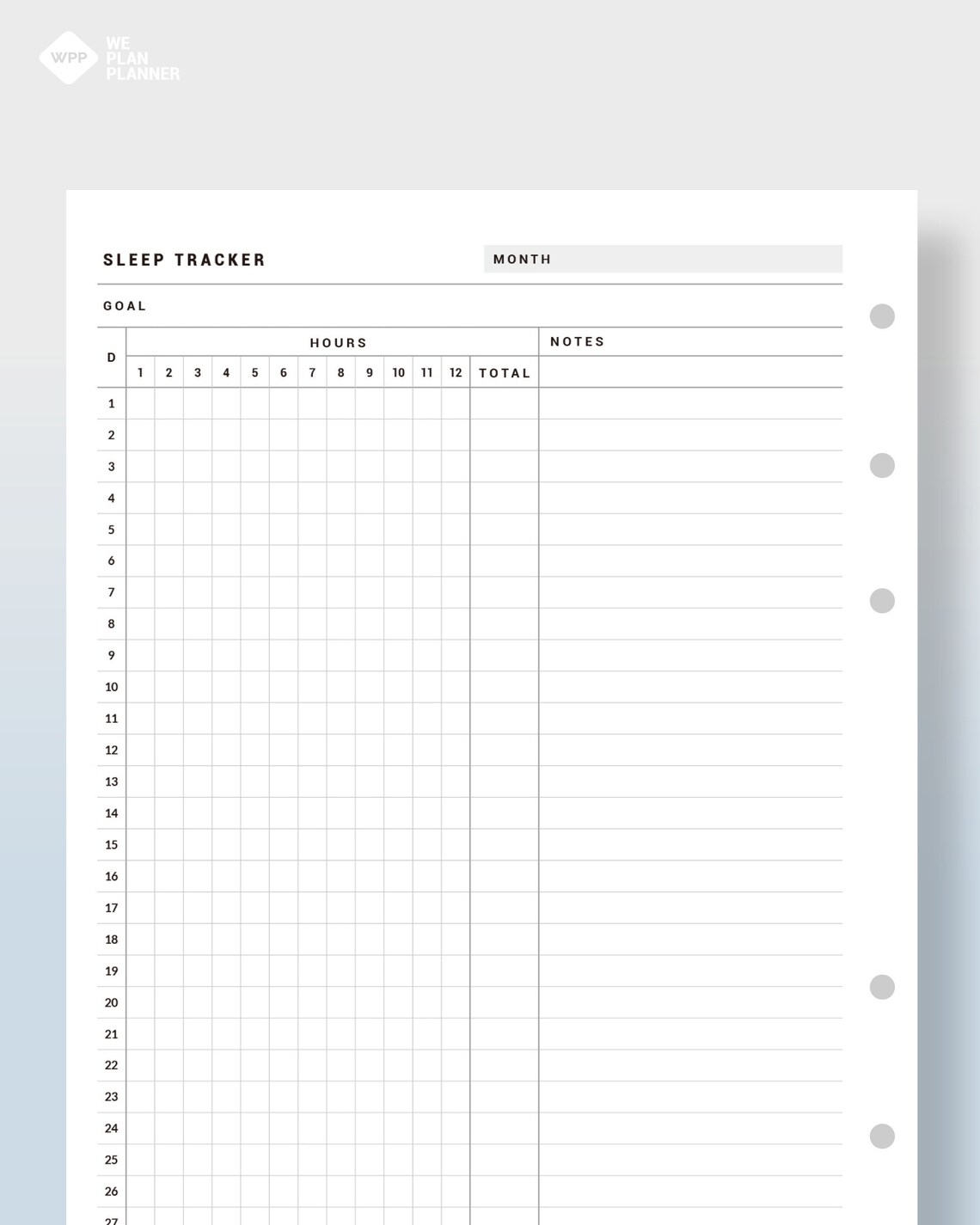 Sleep Tracker Log Printable Diary PDF Monthly Sleep Tracker A4 & Letter ...