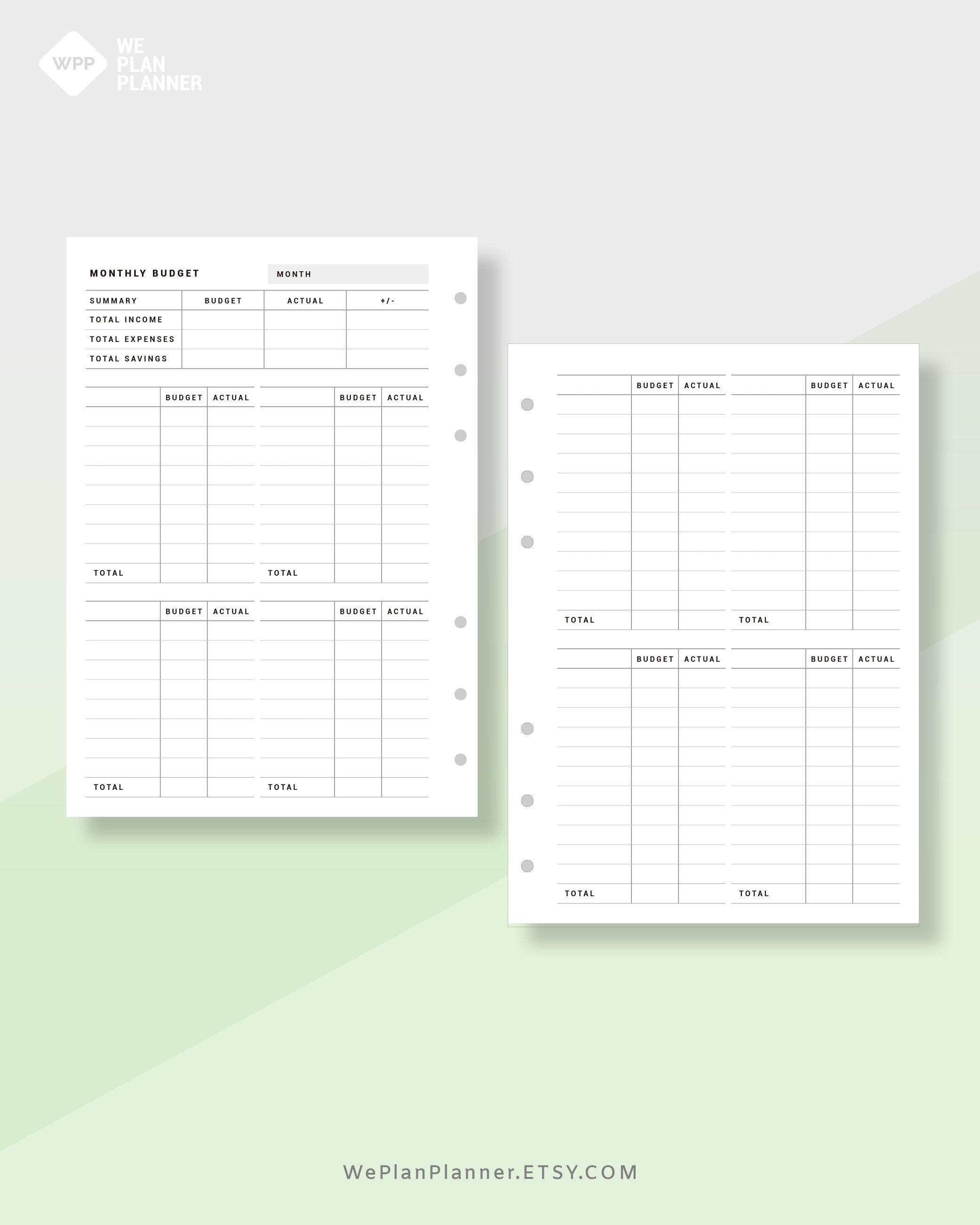 Printable Monthly Budget Planner Template Monthly Budgeting Organize ...