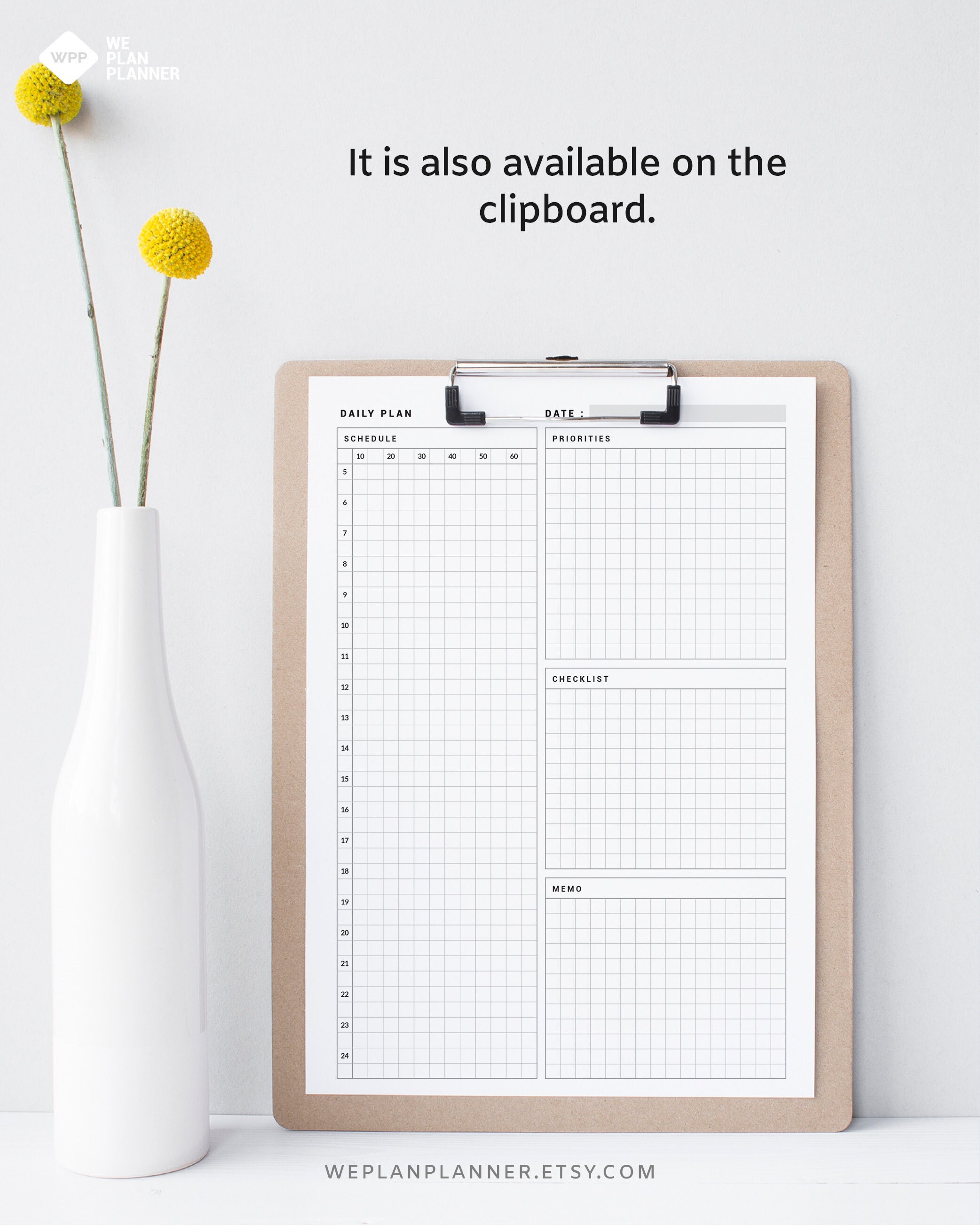 Daily Task Hourly Planner to Do List Work Planner Inserts Undated A4 ...