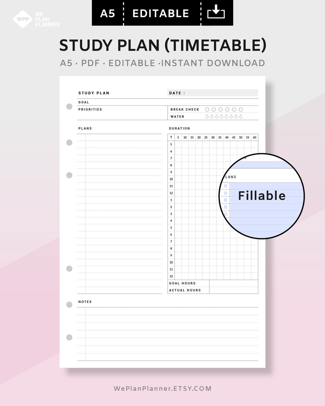 Student Planner | Daily Routine Study Timetable Planner for Students a ...