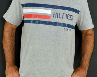 Tommy Hilfiger Camiseta azul con logotipo gráfico Grandes Tamaños M /& 2XL BNWT