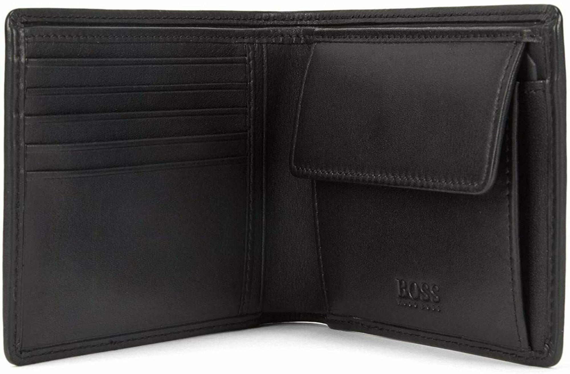 Hugo Boss Mens Asolo Leather Bifold Card & Coin Pocket Wallet Etsy