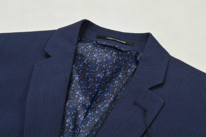 Bar Iii New Blue Mens 38l Slim Fit Two Button Notch-collar Blazer Stretch