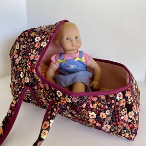 Quilted Baby Doll Basket-Retro Floral