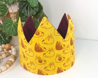 Yellow and Maroon Child's Crown | Dress up, Birthday