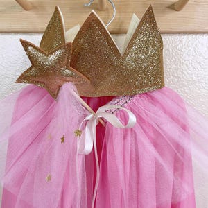 Child&#39;s Gold Glitter Adjustable Princess Crown | Dress Up | Pretend Play