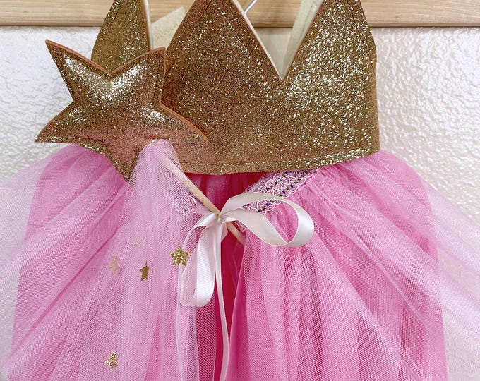 Gold Glitter verstellbare Prinzessin Krone des Kindes | Fröhlich | Rollenspiel