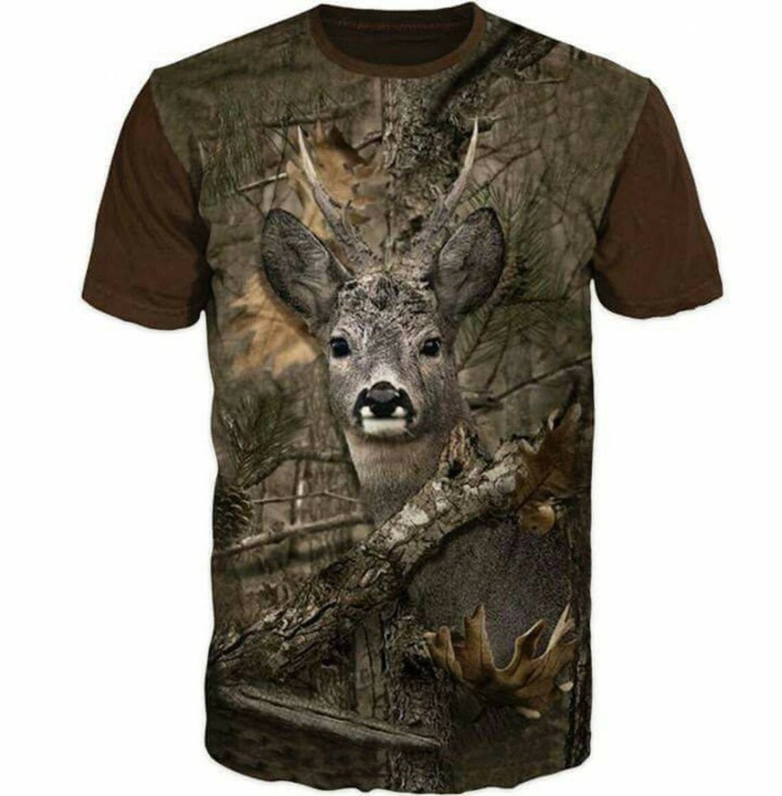 3d Shirts For Men Hunting Deer Camouflage Print Funny T-Shirt | Etsy