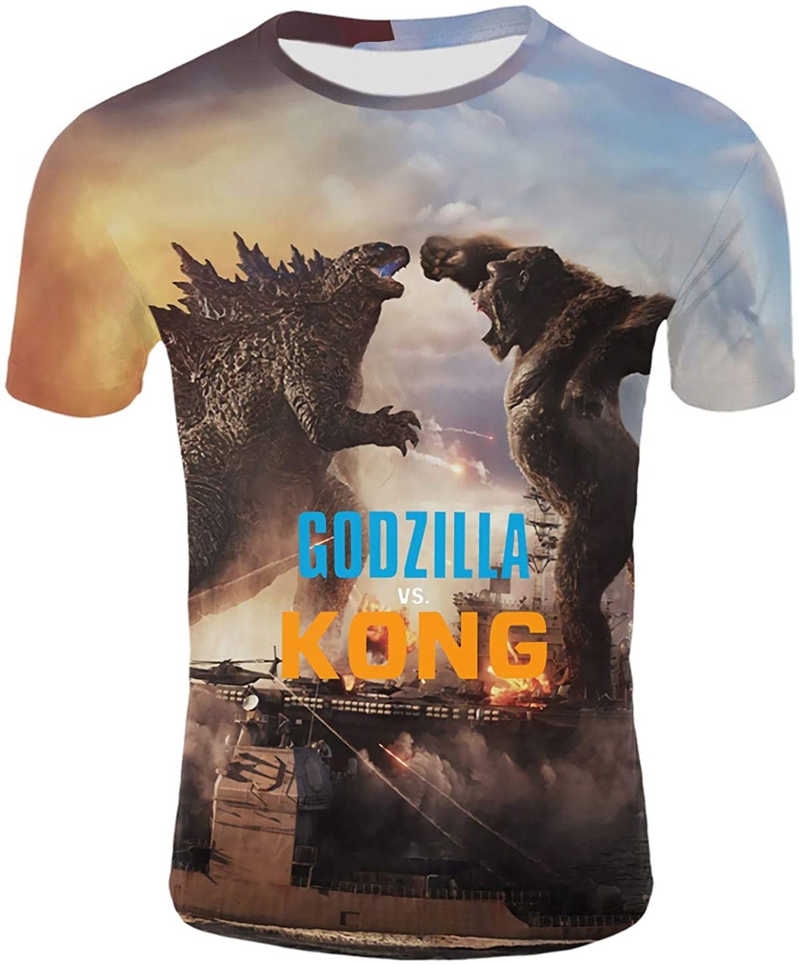 Godzilla vs King Kong Shirt Fashion 3D printed T Shirt for Etsy