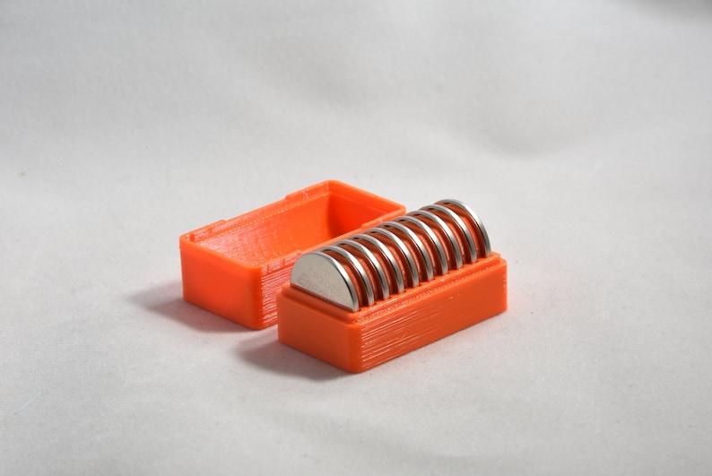 CR2025 Battery Storage Box Orange UV Reactive