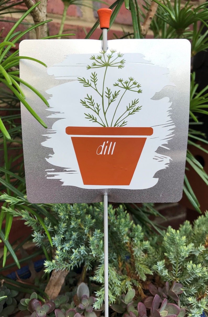 Handmade Aluminum Herb Flower Pot and Garden Signs Great Gift Etsy