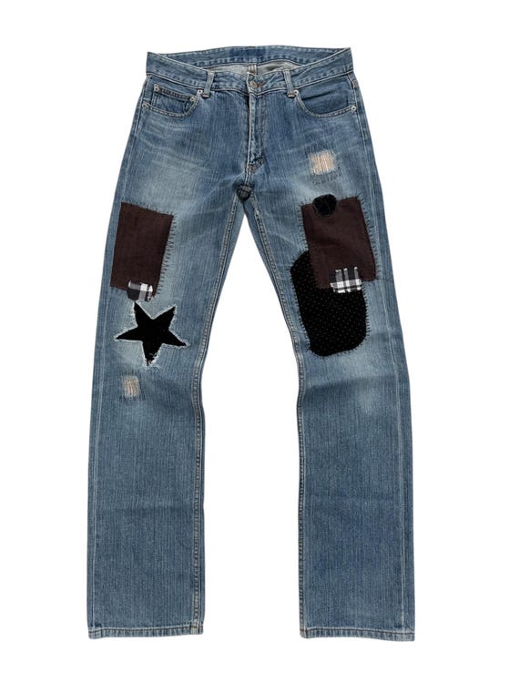 E Hyphen World Gallery Patchwork Style Jeans - image 1