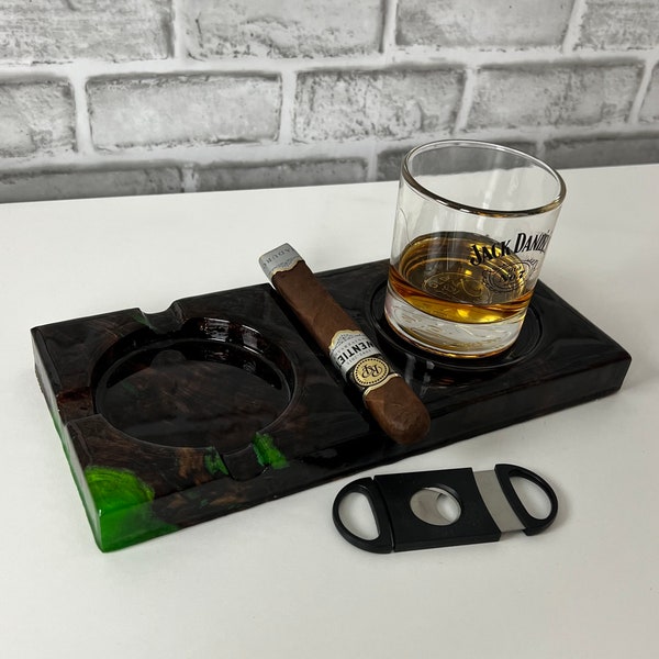 Whiskey Glass Cigar Holder Etsy
