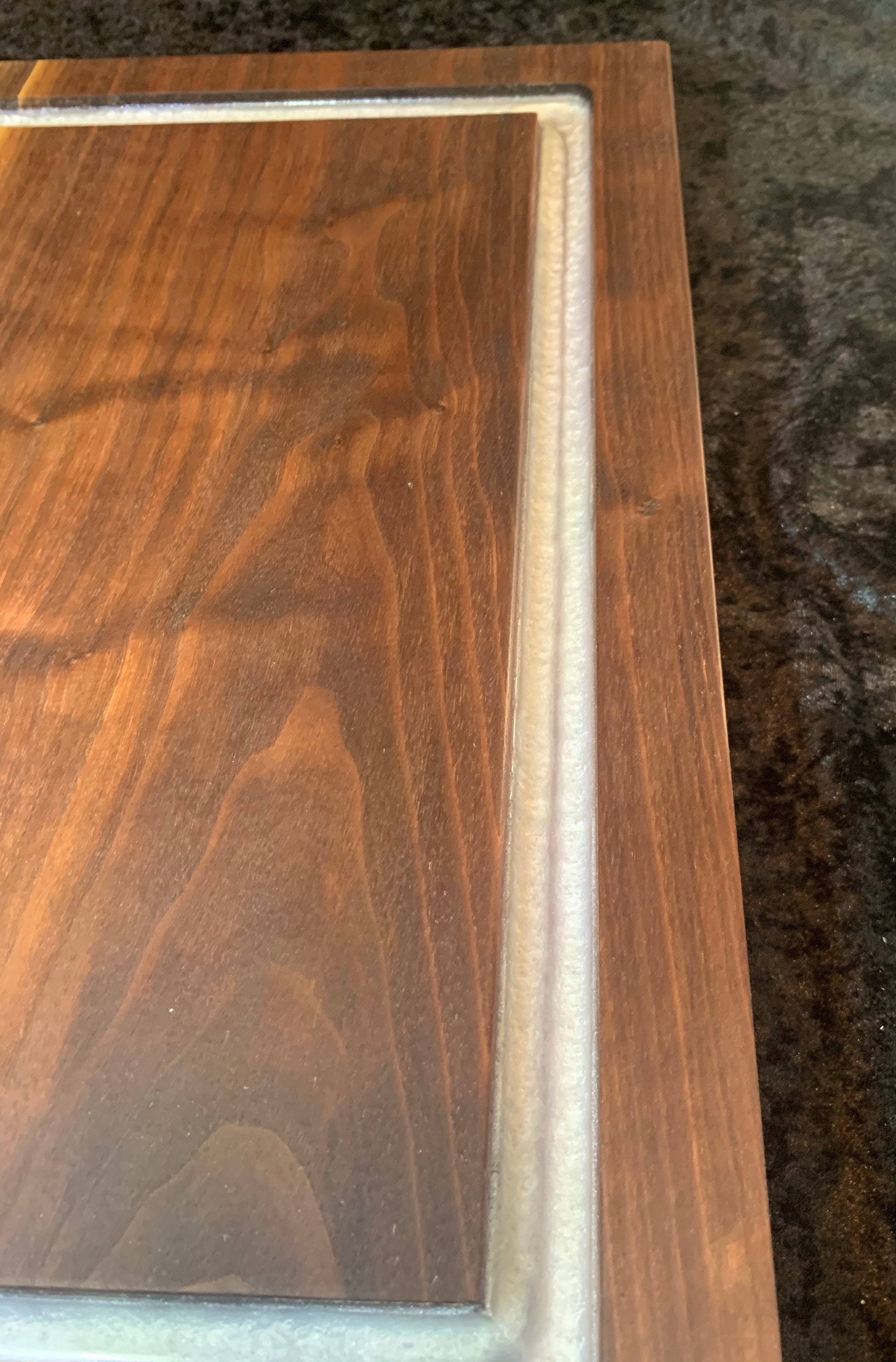 Epoxy Juice Groove Live Edge Walnut Cutting board Etsy