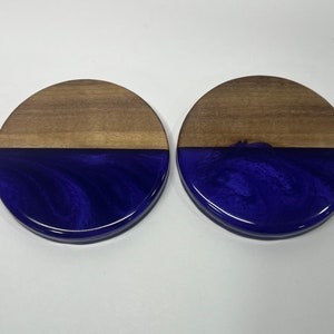 Black Walnut Wood & Epoxy Drink Coasters