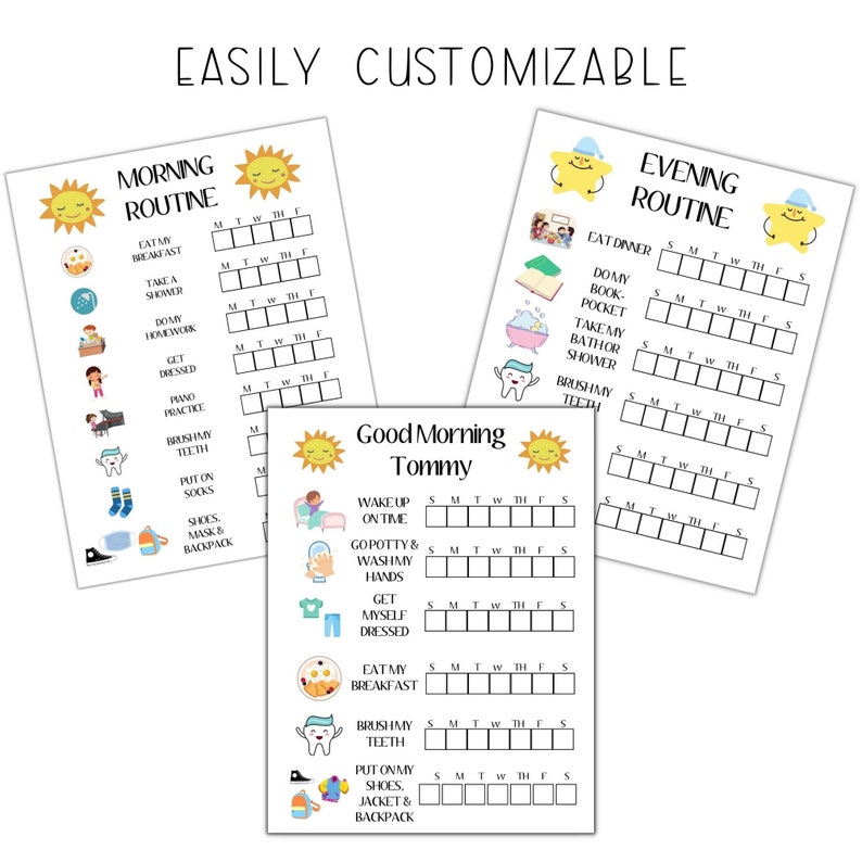 Custom Chore Chart, Visual Chore Chart - Etsy