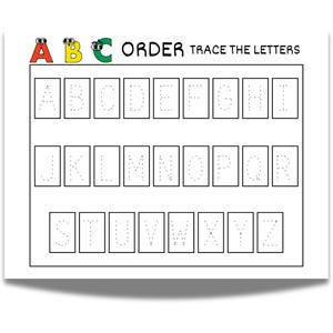 Kindergarten Alphabet Trace Worksheets - Perfect for Homeschooling