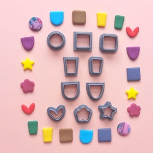 15mm Stud 10 Pcs Polymer Clay Cutter Set | Clay Tools | Customized Clay Cutters