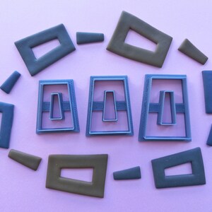 Trapezoid Polymer Clay Cutter Set | Unique Clay Cutters | Clay Tools | Customized Clay Cutters