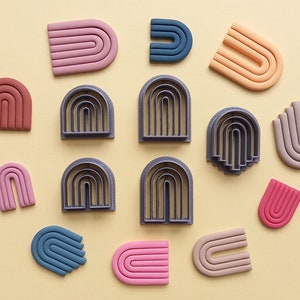 Rainbow Arch Polymer Clay Cutter Set | Unique Clay Cutters | Clay Tools