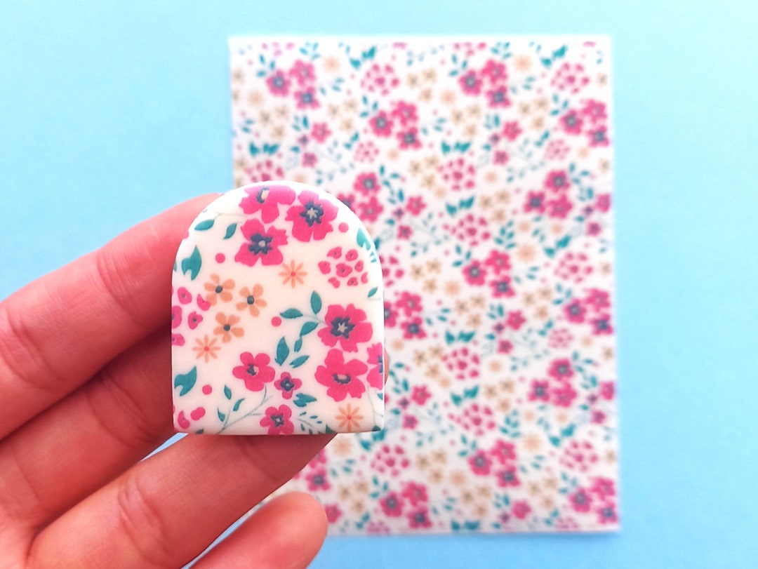 Flower Pattern 5 Polymer Clay Image Transfer Sheet Paper Etsy