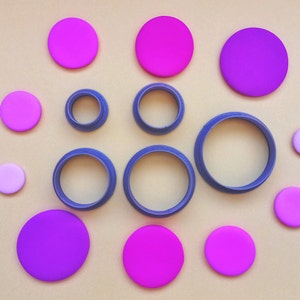 Circle Polymer Clay Cutter Set | Unique Clay Cutters | Clay Tools | Customized Clay Cutters