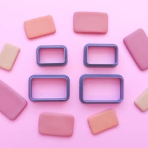 Rectangle Polymer Clay Cutter Set | Unique Clay Cutters | Clay Tools | Customized Clay Cutters