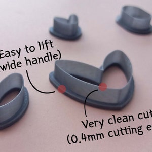 Set E 7 Pcs Polymer Clay Cutter Set Flower Heart Shape Cutters Clay Tools Customized Clay Cutters image 4
