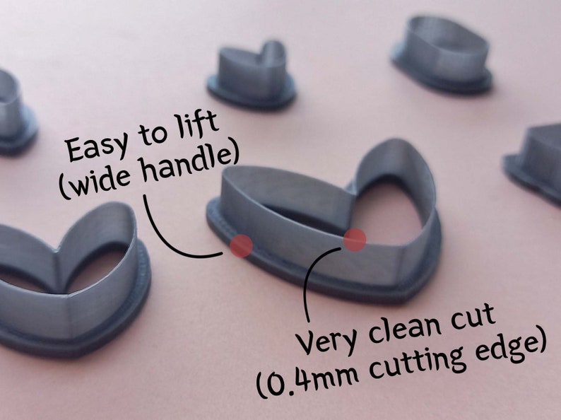 Set E 7 Pcs Polymer Clay Cutter Set Flower Heart Shape Cutters Clay Tools Customized Clay Cutters image 4