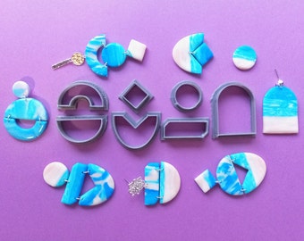 Set #D) 7 Pcs Polymer Clay Cutter Set | Unique Clay Cutters | Clay Tools | Customized Clay Cutters
