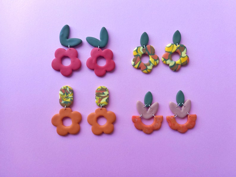 Set E 7 Pcs Polymer Clay Cutter Set Flower Heart Shape Cutters Clay Tools Customized Clay Cutters image 7