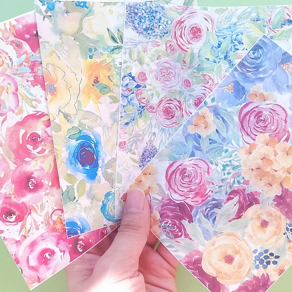 Bestseller Bundle) Watercolour Spring Floral Polymer Clay Image Transfer Sheet Paper | Unique Clay Tools