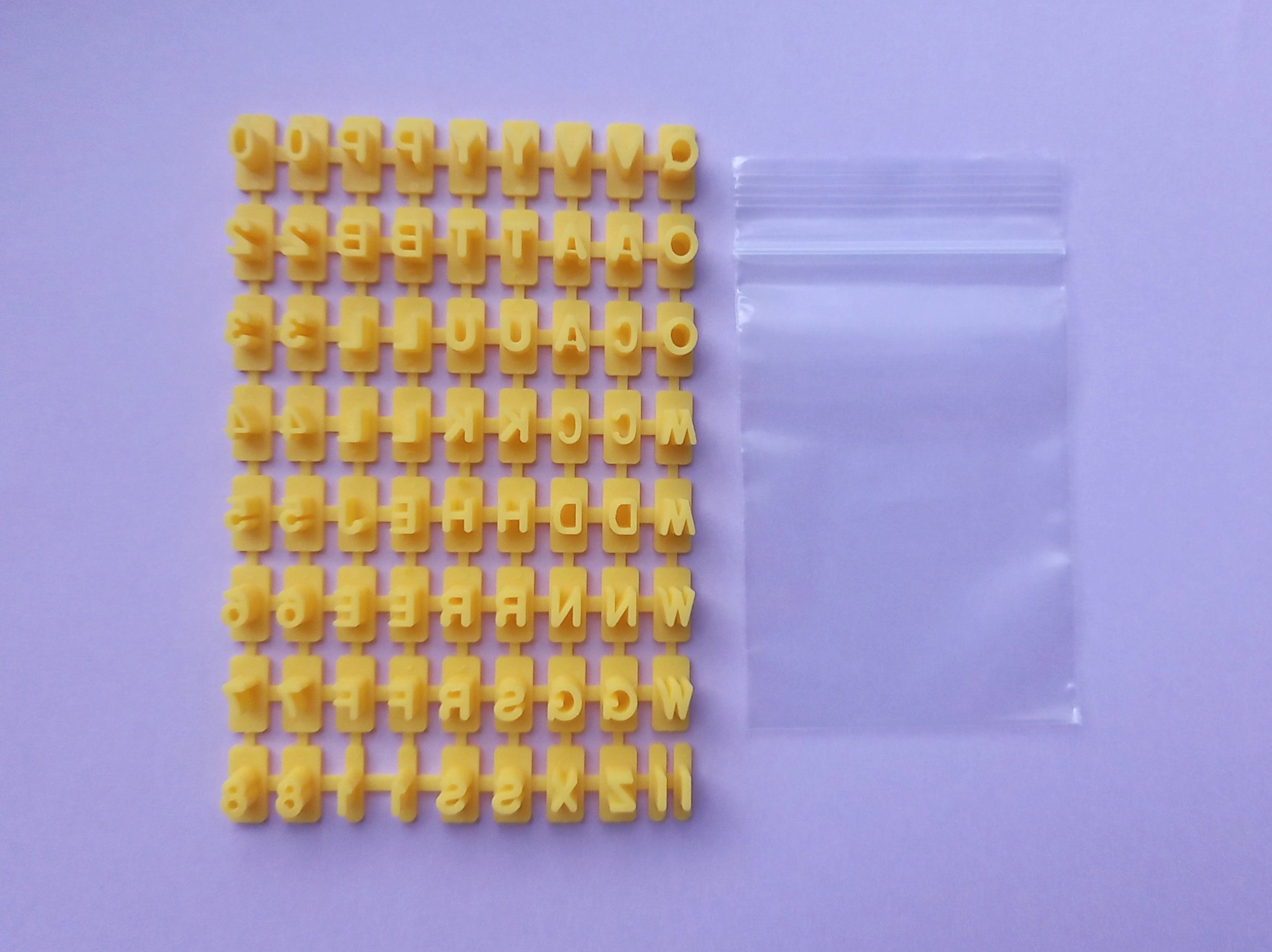 Alphabet and Number Stamp Letter Impress Set Polymer Clay Etsy