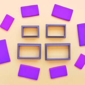 Rectangle Polymer Clay Cutter Set | Unique Clay Cutters | Clay Tools | Customized Clay Cutters