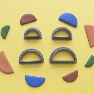 Half Circle 4pcs Polymer Clay Cutter Set | Clay Tools | Customized Clay Cutters