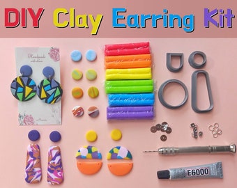 Easy DIY Clay Earring Kits | Christmas Xmas gift & hobby| Make your own earrings | Kids craft | Up to 15 Earrings