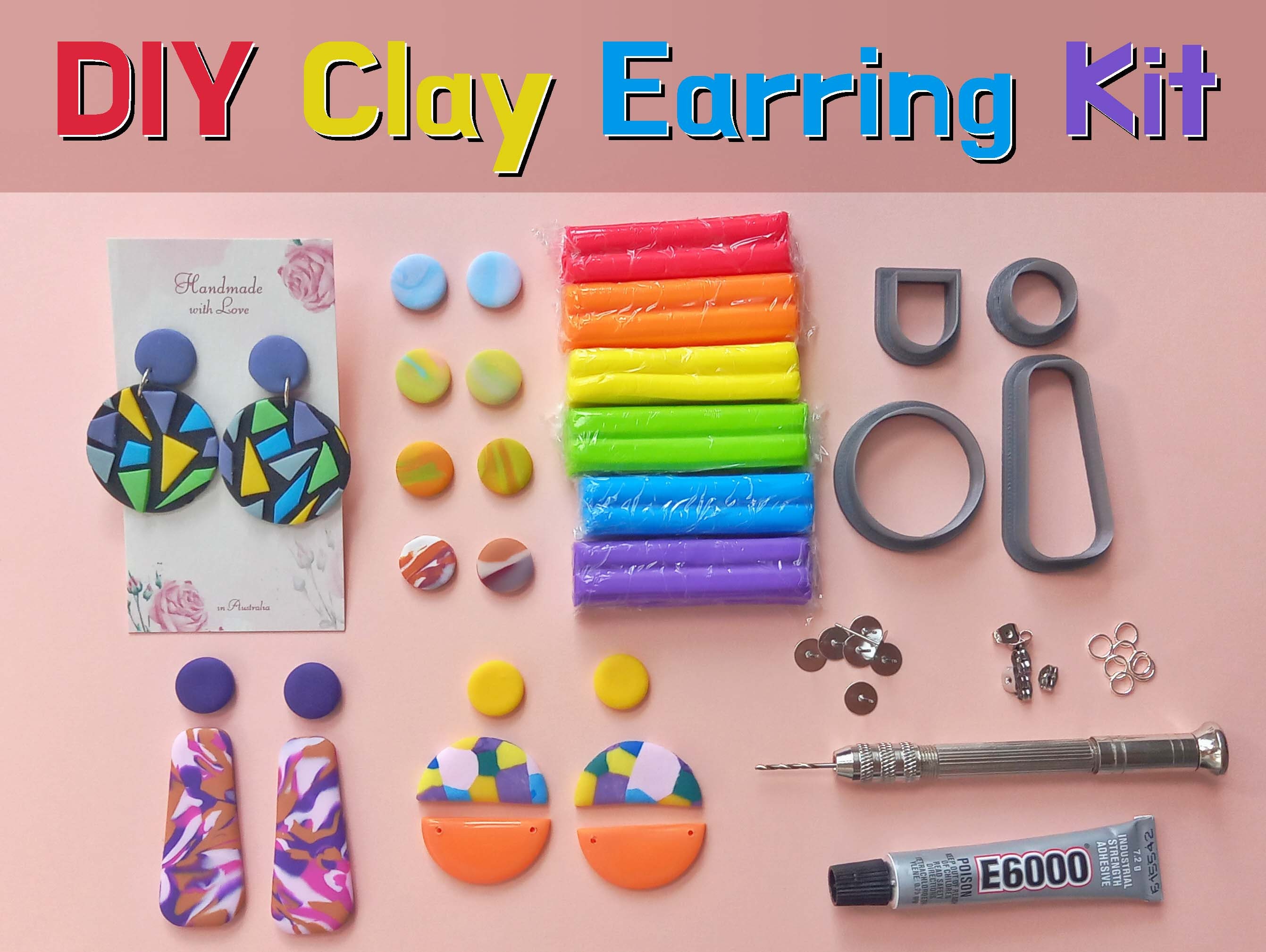 Ultimate Polymer Clay Earring Kit Everything You Need DIY Craft KIT Clay  Earring Kit With Color Recipe 