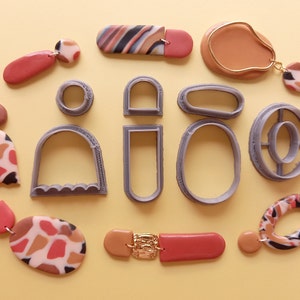 Set #C) 7 Pcs Polymer Clay Cutter Set | Unique Clay Cutters | Clay Tools | Customized Clay Cutters