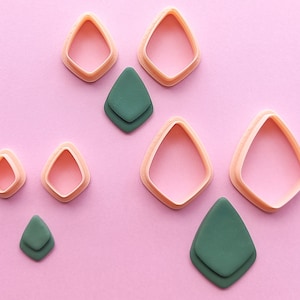 Drop Diamond Polymer Clay Cutter Set | Unique Clay Cutters | Clay Tools | Customized Clay Cutters