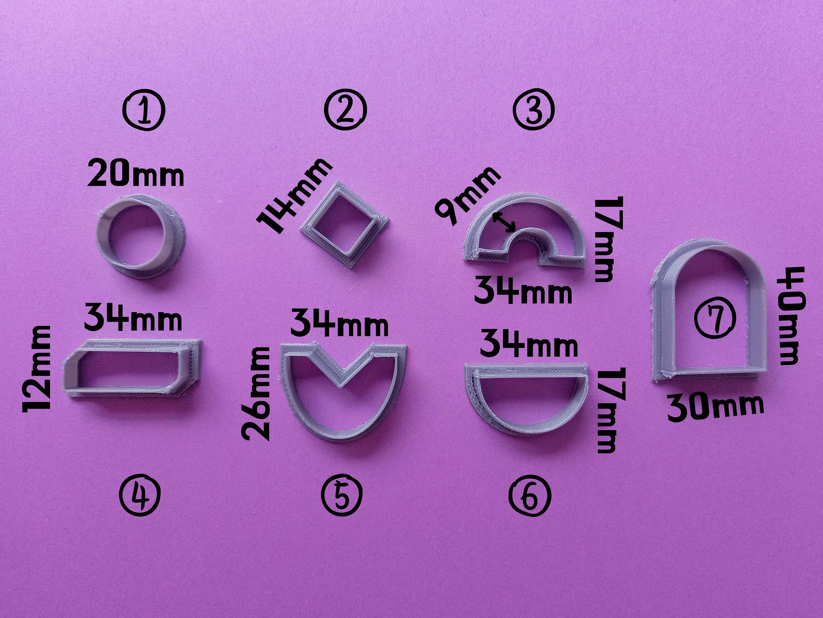 Set 4 7 Pcs Polymer Clay Cutter Set Unique Clay Cutters Etsy