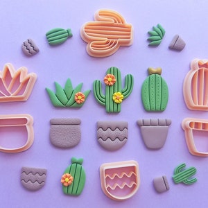 Cactus Pot Polymer Clay Earring Cutters | Unique Clay Cutters | Clay Tools | Customized Clay Cutters