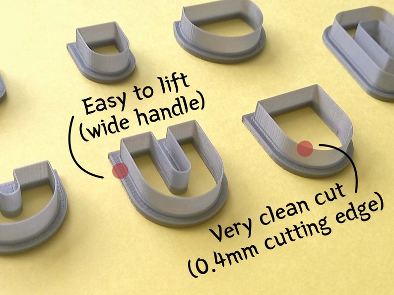 Set E 7 Pcs Polymer Clay Cutter Set Flower Heart Shape Cutters Clay Tools Customized Clay Cutters image 10